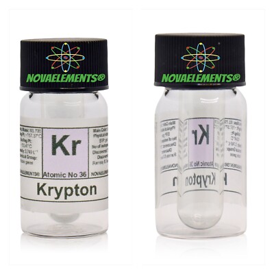 Collezione Gas Nobili In Vetro: Elio, Neon, Argon, Krypton, Xeno, Azoto - 99,999% Purezza, Per Insegnamento E Regalo - 4