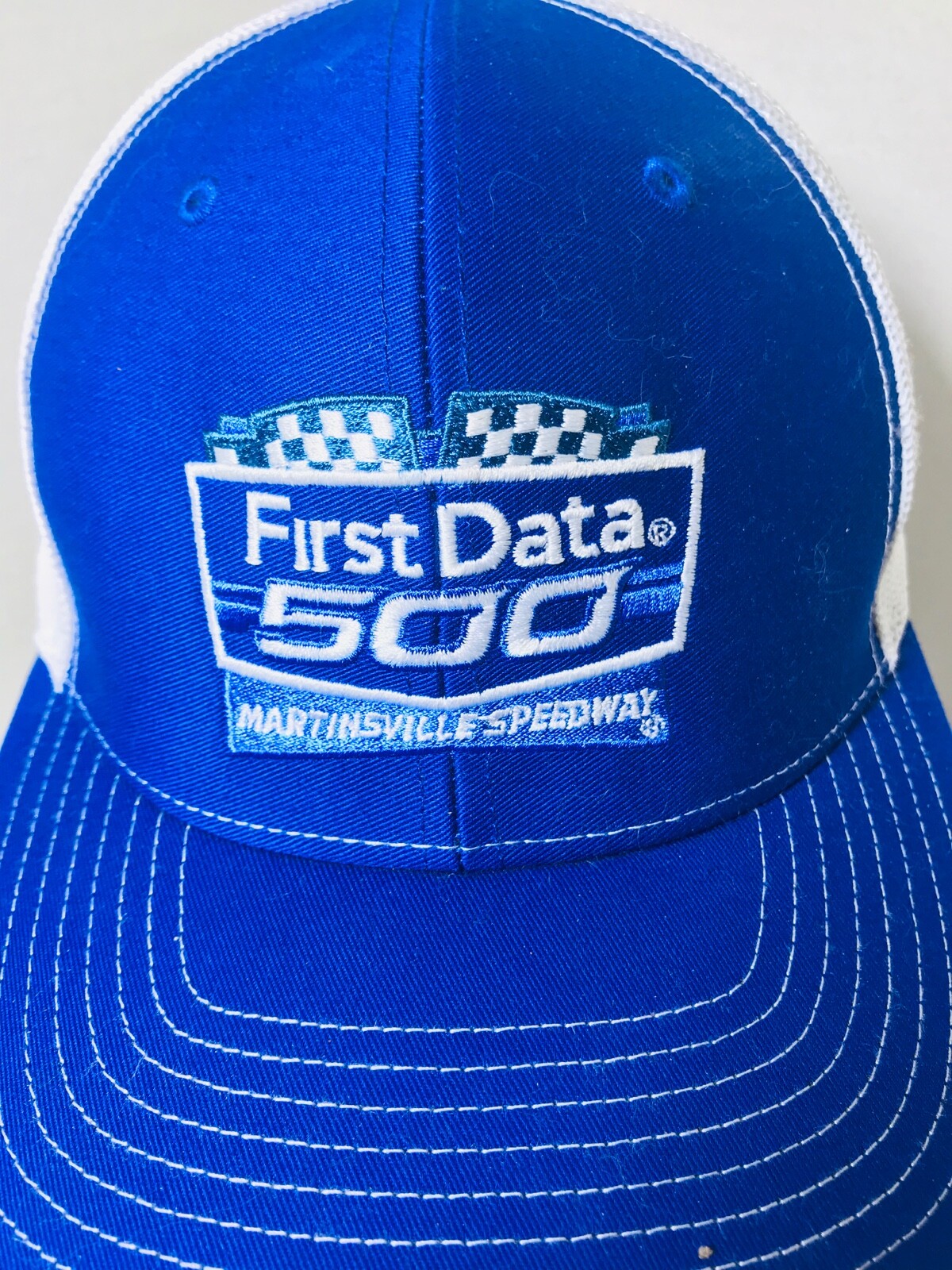 ⭐ MARTINSVILLE SPEEDWAY FIRST DATA 500 MESH TRUCKER CAP NASCAR STOCK CAR RACING