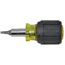 Klein Tools 32562 Multi-Bit Screwdriver / Nut Driver, 6-in-1 Stubby Tool with 