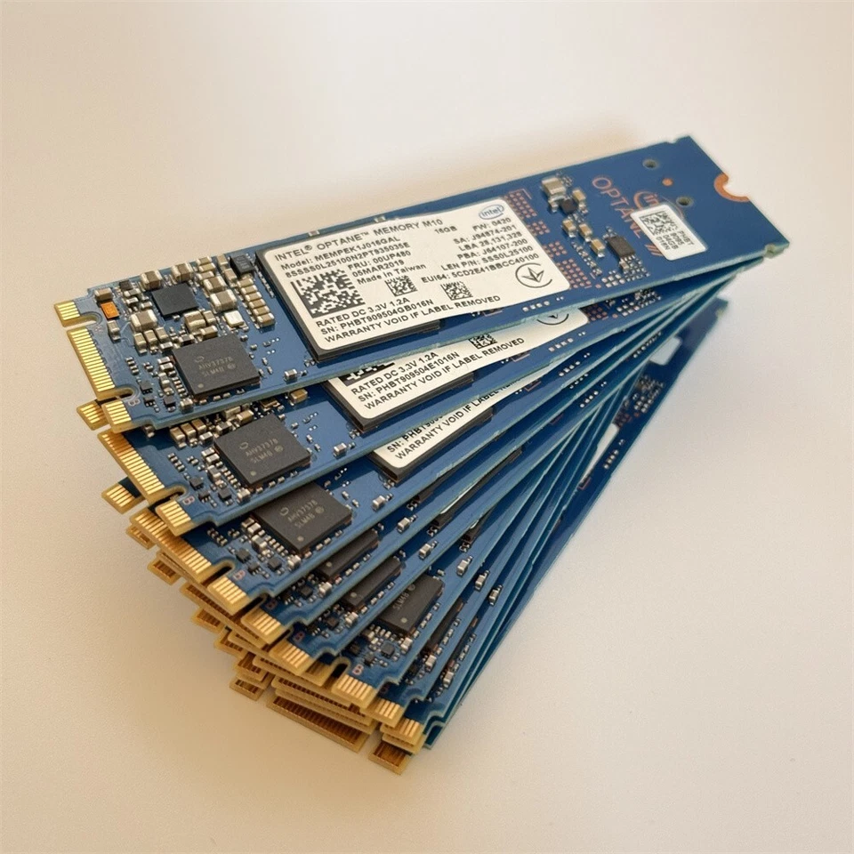 10x Intel Optane Memory M10 SSD M.2 2280 16GB MEMPEK1J016GAL PCIe 3.0 3D Xpoint - Image 2 of 4