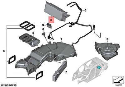 Genuine BMW X5 M E70 F15 F85 X5 25d Control Unit A/C 3rd Seat Row  