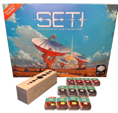 SETI Tech Tile Halter  in Grau Brettspiel Zubehör 3D Brettspiele