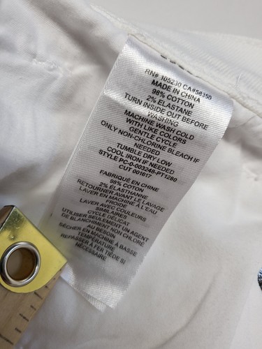 Current Elliot Womens Jeans Size 33 The Stiletto Stretch White 35 X 27 NWT - Picture 7 of 20