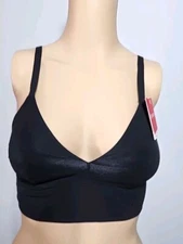 Nwt SPANX Cotton Comfort Bralette Size L - Very Black.