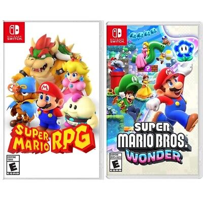 Super Mario RPG & Super Mario Bros. Wonder Switch Brand New Game Bundle  (2023) 