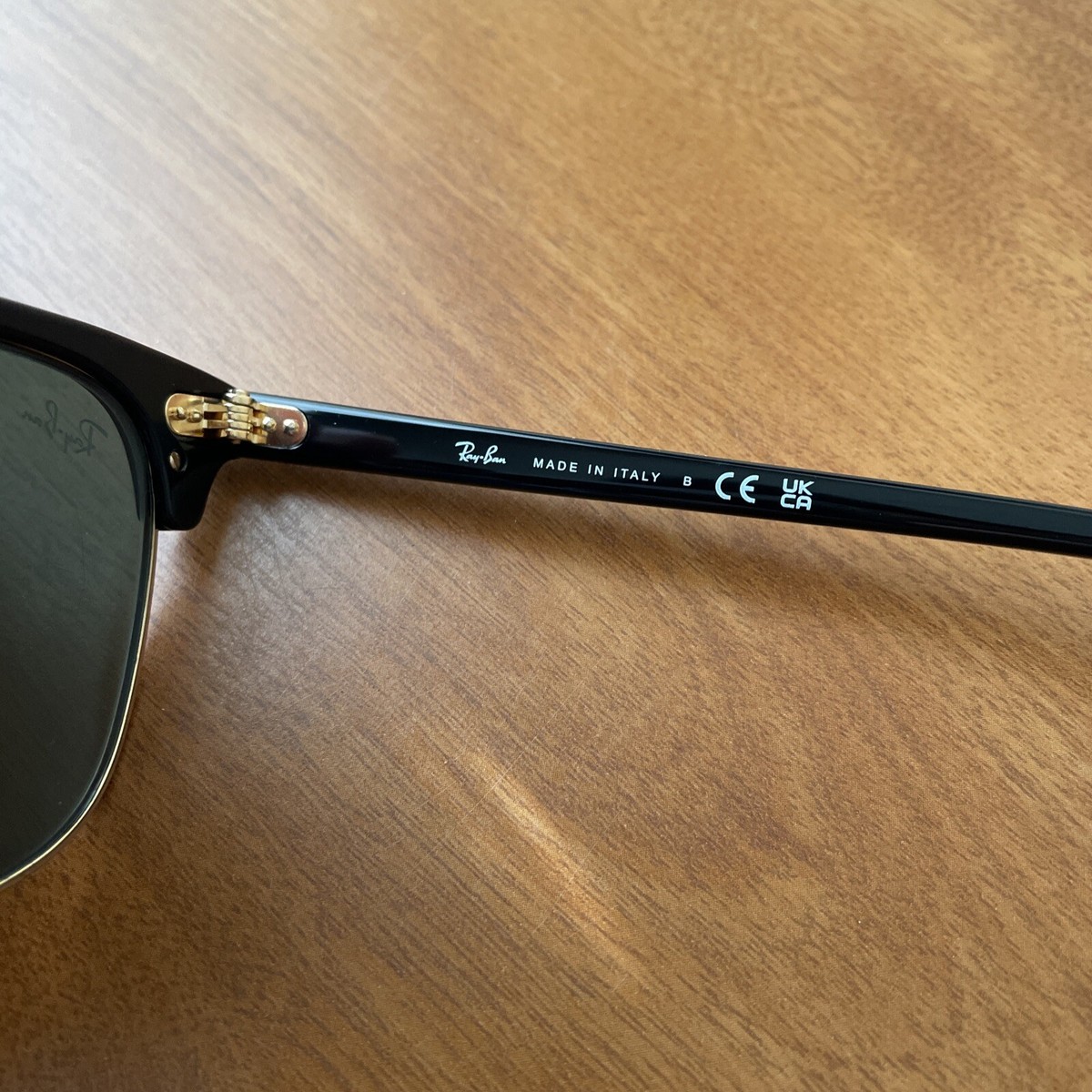 ☆Ray-Ban RB3016 51◻︎21 イタリア製☆ Ray-Ban RB3016 51-21 Classic Clubmaster Rimless Sunglasses Ebony