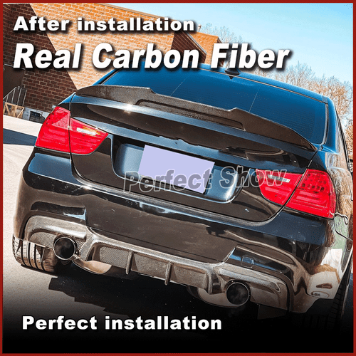 Für BMW 3er E90 320i 325i 330i M3 05-12 Carbon Heckspoiler Flügel Spoiler Lippe - Picture 4 of 15