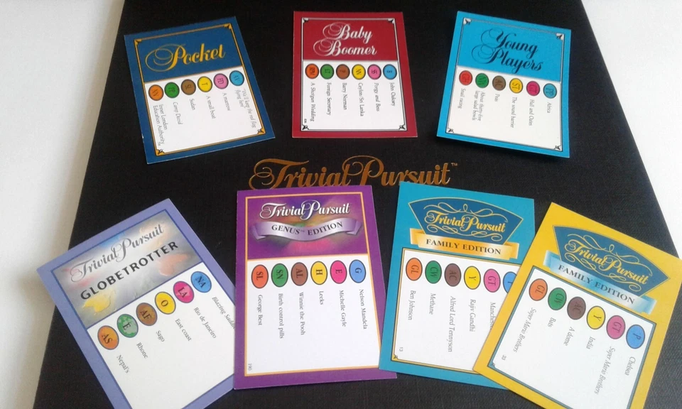 TRIVIAL PURSUIT Cards Spare Extra - various sets/quantities *Choose from List* - Image 1 of 1