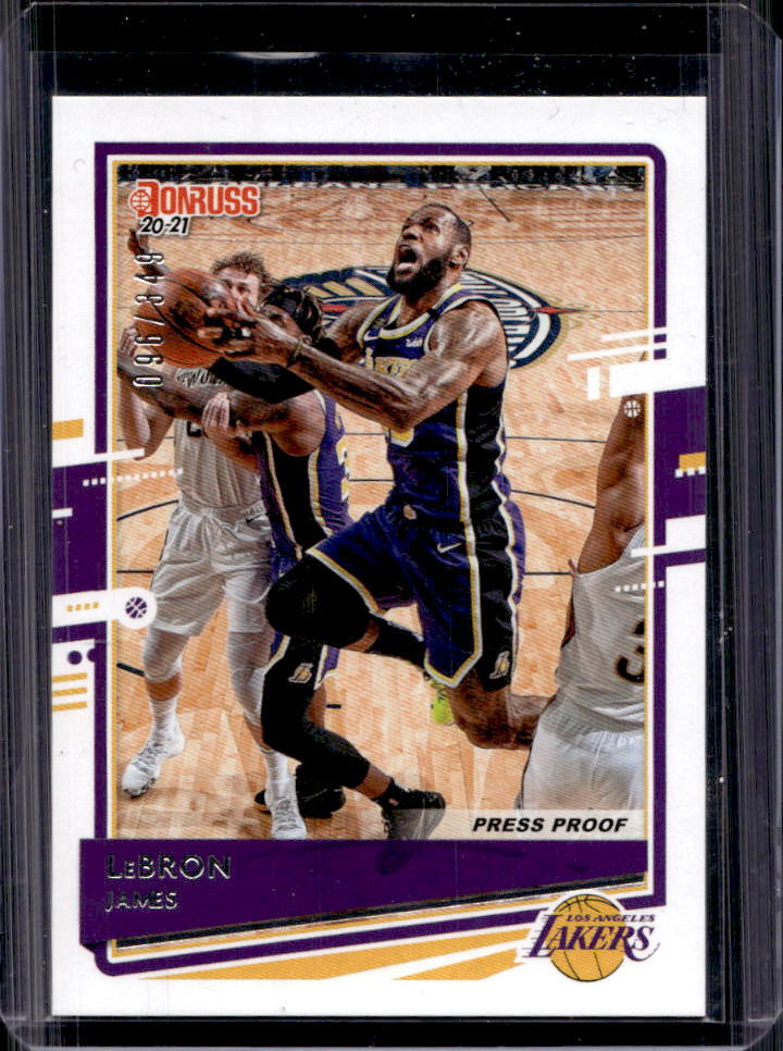 2020-21 Panini Donruss LeBron James Press Proof Silver #96/349 #12 Lakers