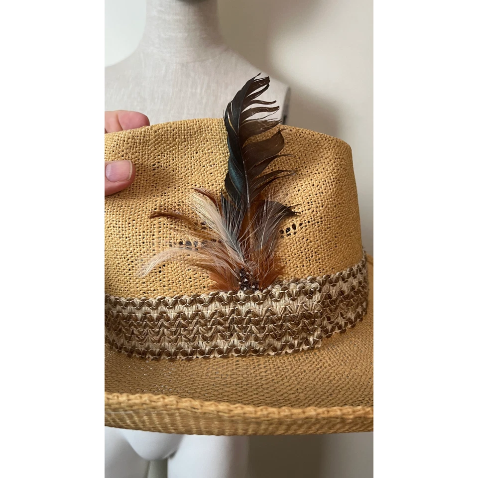 Chapéu de cowboy vintage 1979 Resistol Stagecoach palha faroeste 7 1/4 AUTÊNTICO - Imagem 3 de 4