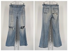Levi's Orange Tab Vtg 70s 80s Thrashed Grunge 32 31 Talon 42 USA Rockstar Pleat