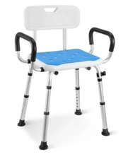 Naipo Bath Chair with Arms, Medical Shower Seat, Bariatric Bath Safety Shower