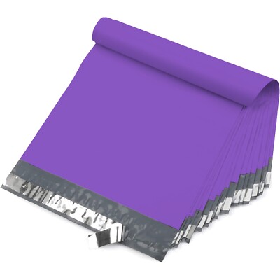 10X13 M4-100 pcs/pack POLY MAILERS SHIPPING ENVELOPES PLASTIC BAGS-Purple - Pack