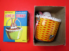 INAKITA JAPAN MECHANICAL TOY NIB NOS 50'S PEEK A BOO BUNNY WIND UP OLD ANTIQUE — photo 3