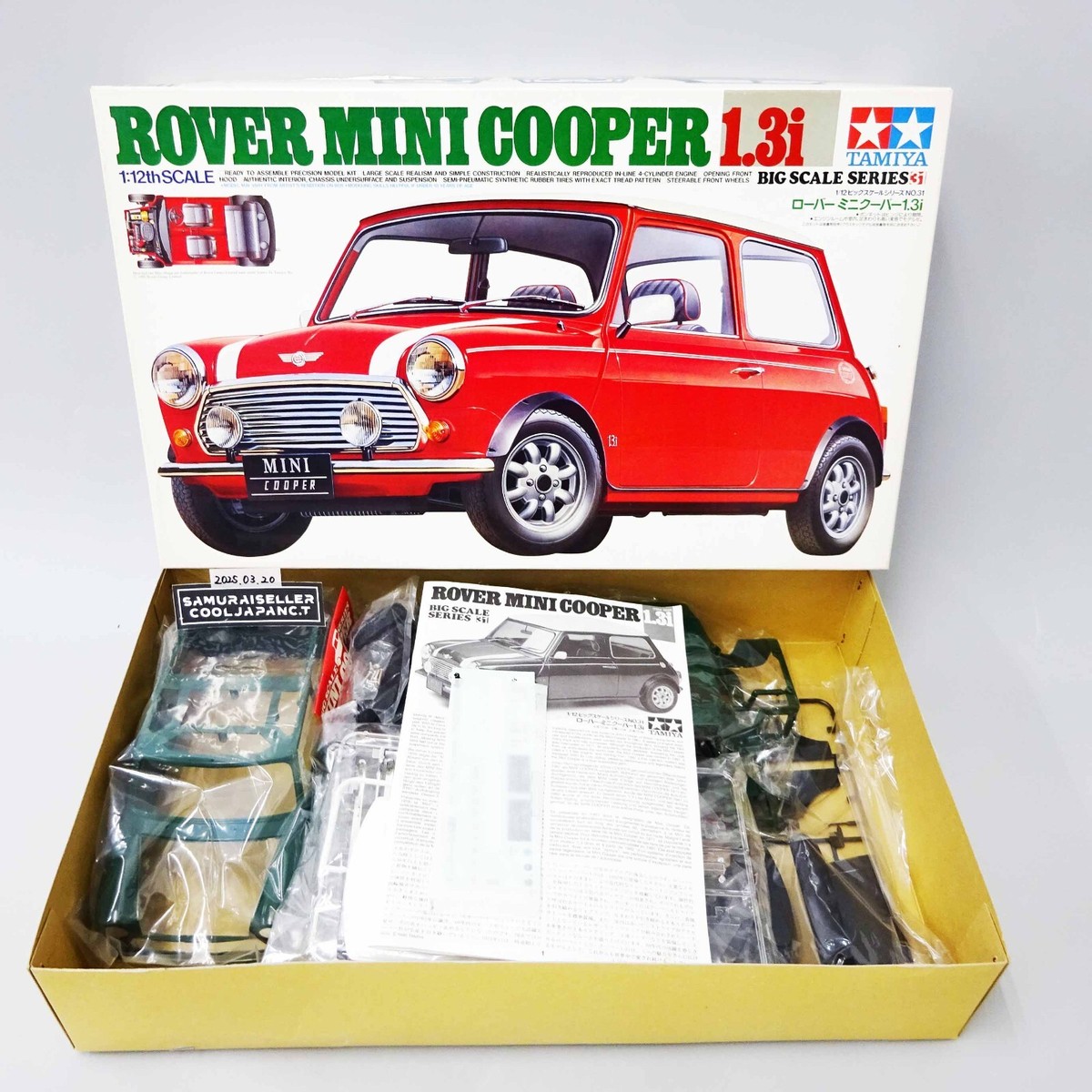 TAMIYA 1/12 Rover Mini Cooper 1.3i Big Scale Series Plastic Model  