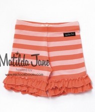 Matilda Jane Girls Happy And Free Licorice Laces Shortie Shorts Size 2 NWT