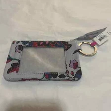 Vera Bradley Vineyard Floral Floral Top Zip ID Case Coin Pouch