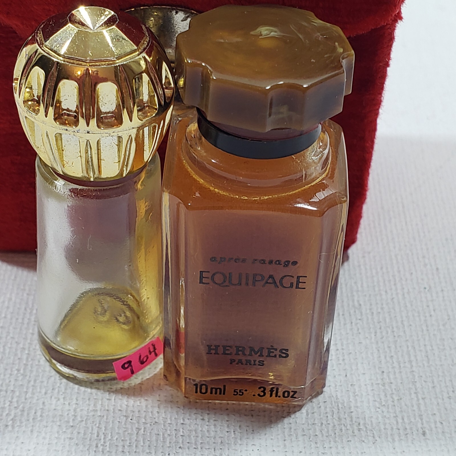 Hermes Apres Rasage Equipage After Shave 0.3 oz Mini Travel Size In Red