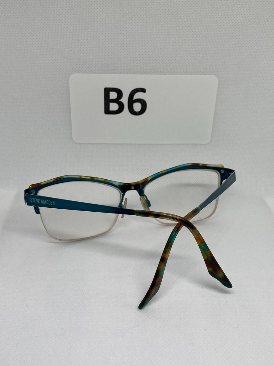 Steve Madden Teal Cat Eye‎ Half Rim Eyeglasses Womens Steve Madden DRAMATTIC teal Cat Eye Womens Semi Rimless  main image 3