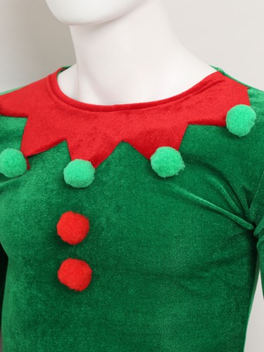 Herren Elf Kostüm Männer Weihnachten Herr Claus Outfits Thema 7Pcs Ball Gürtel - Bild 9 von 24