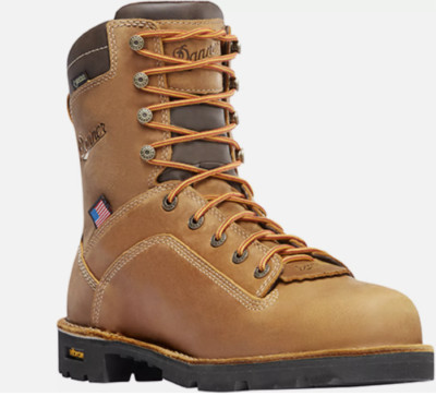 Danner Quarry USA Distressed AT Mens Brown Leather Work Boots 17317