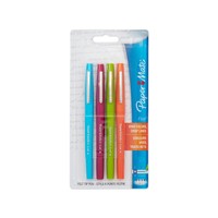 Paper Mate Flair Tip-guard Medium Tip Felt Porous Pens, 4 Colored Pens Paper Mate Flair Tip-guard Medium Tip Felt Porous Pens, 4 Colored Pens