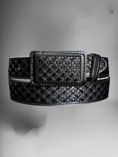 Cinto bordado Piteado Vaquero de piel Western Style Cowboy Embroidered Belt