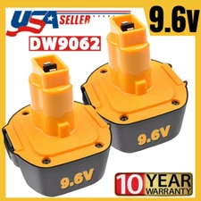 2 Pack 9.6V DW9062 DW9061  3.6AhNi-MH Battery for Dewalt 9.6 Volt Cordless Tools