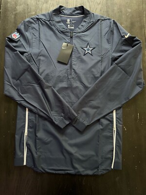 New Mens Nike Dallas Cowboys Sideline Lockdown Half-Zip Jacket Sty 10003485 Sz S