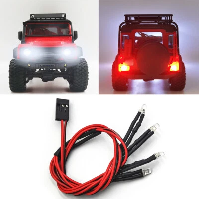 Headlights + Taillight LED Light Kit for 1/18 Traxxas TRX4-M RC Crawler Car