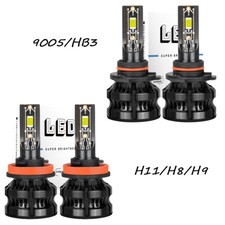 For Toyota Sequoia 2008-2018 4x Combo Led Headlight Bulbs Kit Highlow Beam