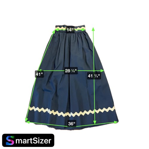 Vintage Handmade 60’s 70’s Navy Skirt Full Length White Ric Rac - Bild 4 von 6