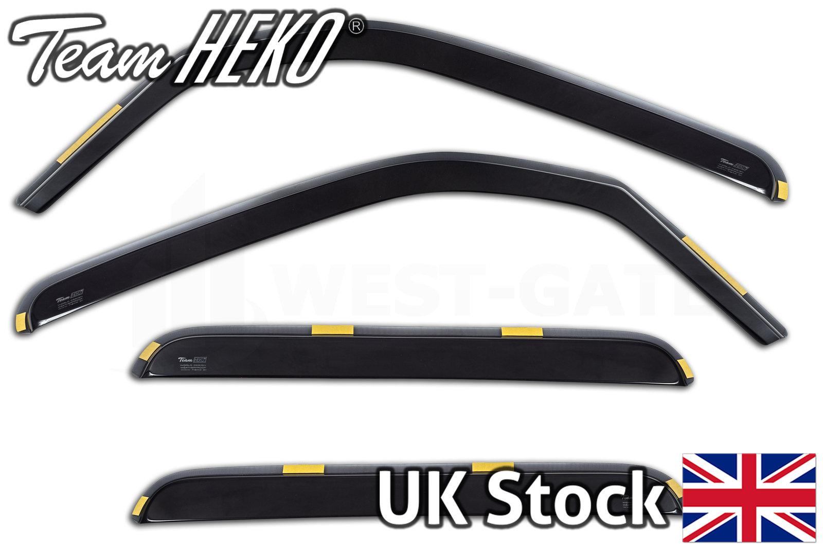 HEKO wind deflectors FULL 4pieces set VAUXHALL AGILA A mk1 5door
