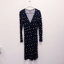 Old Navy women's dress with boat print long Sleeve black size M