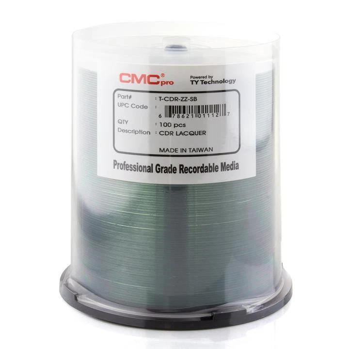 100 CMC Pro Taiyo Yuden (TCDR-ZZ-SB) 52X CD-R Silver Lacquer Media - Image 2 of 2
