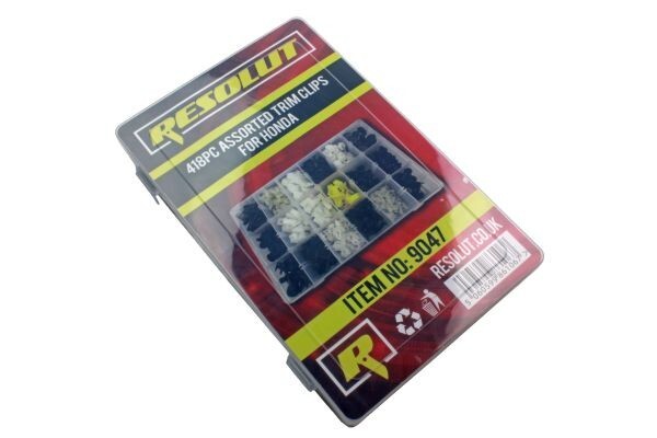 RESOLUT Honda Trim Clip Assortment - 418 Piece Kit For Interior & Exterior Fasteners
