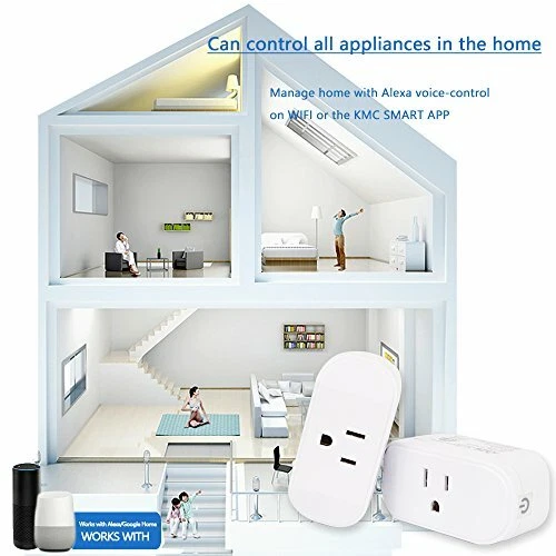 Smart Plug 16A Wifi Outlet Work with Alexa Google Home 4 Pack Mini Socket - Image 3 of 4