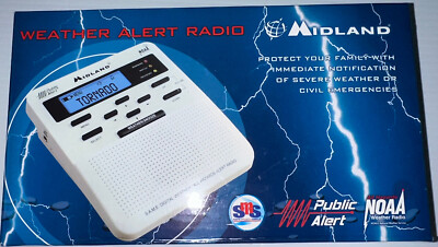 Midland WR-100 All Hazard Weather ALERT  Radio NOAA SMS NEW in package