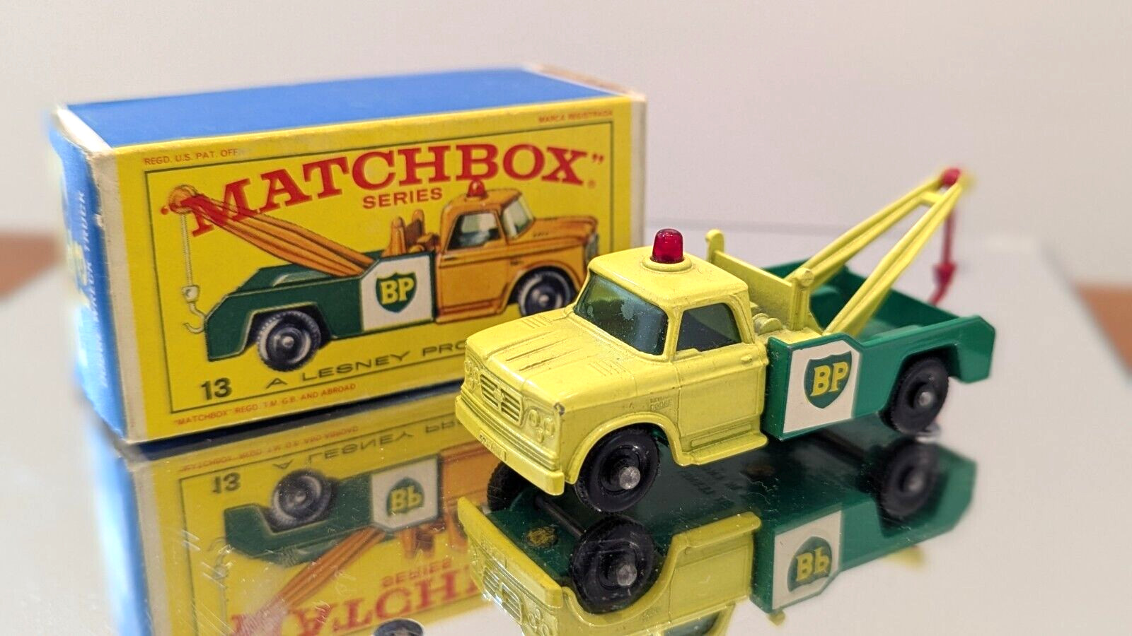Vintage Matchbox Lesney No 13D Dodge Wreck Truck 1965 Original E-type