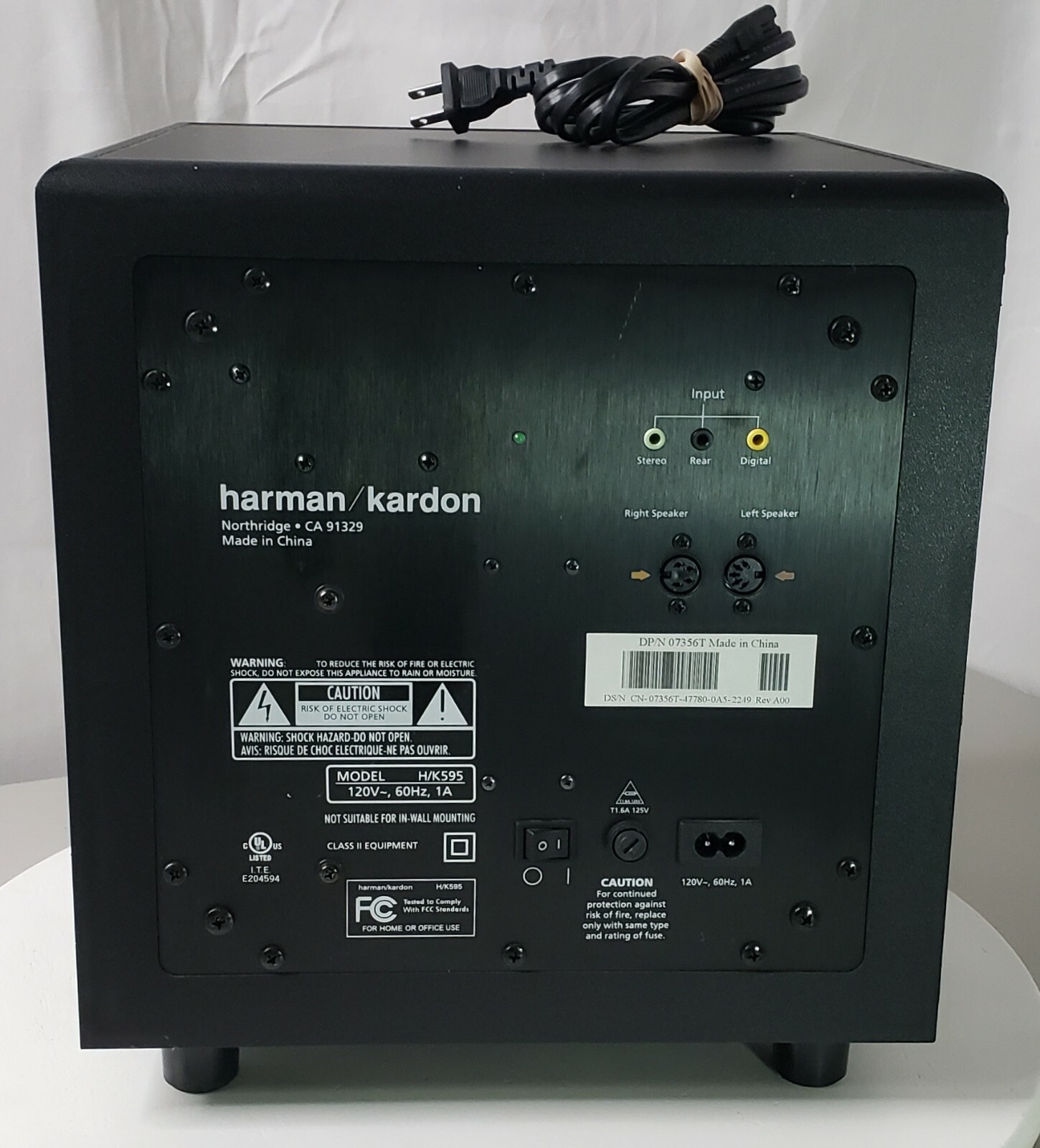 Harman Kardon H/K595 HK595 Active Powered Subwoofer Only eBay