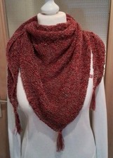 Tuch Dreieck Strick handmade Dreieckstuch  Schal superweich Baumwollmix NEU !