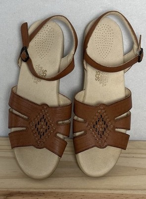 SAS Women's Huarache Antique Tan Brown Strap Sandals Shoes Size 9.5 Comfort EUC