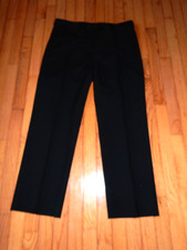 PRADA men's black dress 84% wool & 16% mohair pants size 50 Italy