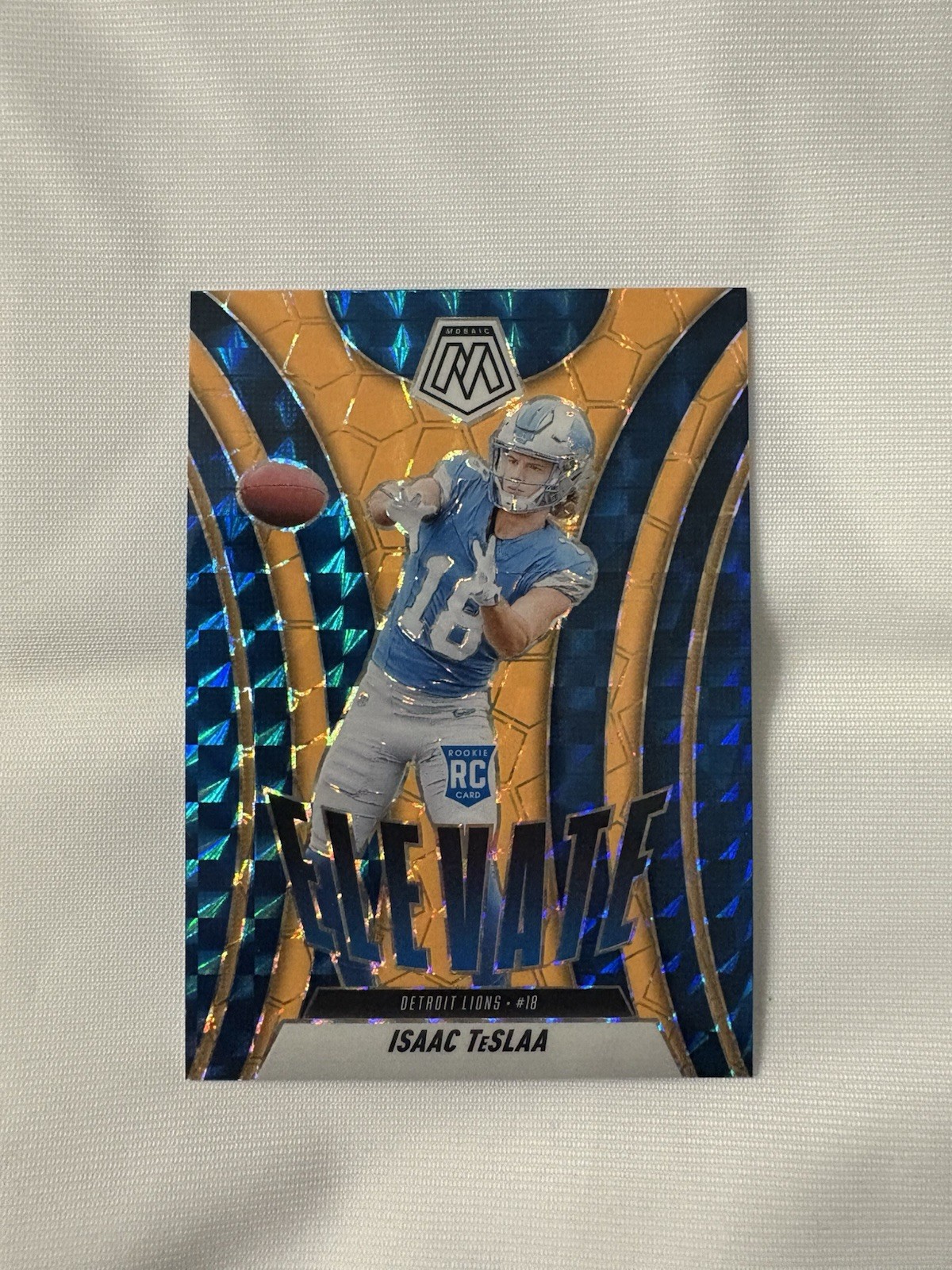 2025 Panini Mosaic Isaac TeSlaa Orange Fluorescent Elevate RC #8