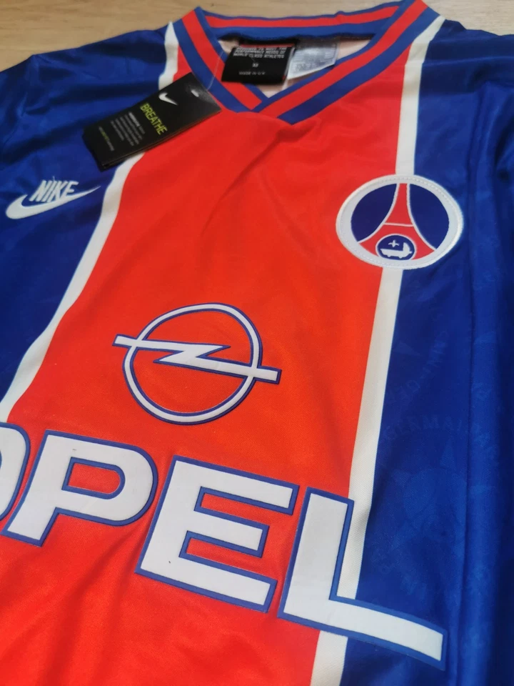 Maillot Retro PSG Paris 1995/96 Ligue 1 RAI - DJORKAEEF - CHAMPlONS - Photo 2/4