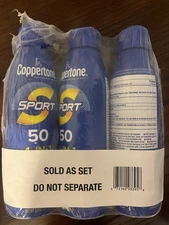 Coppertone Sport Sunscreen Spray SPF 50, Sweat, Heat and Water Resistant Sunb...