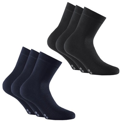 Rohner Basic Unisex Socken, 3er Pack - Soft Touch, Kurzsocken, Viskose-Mix