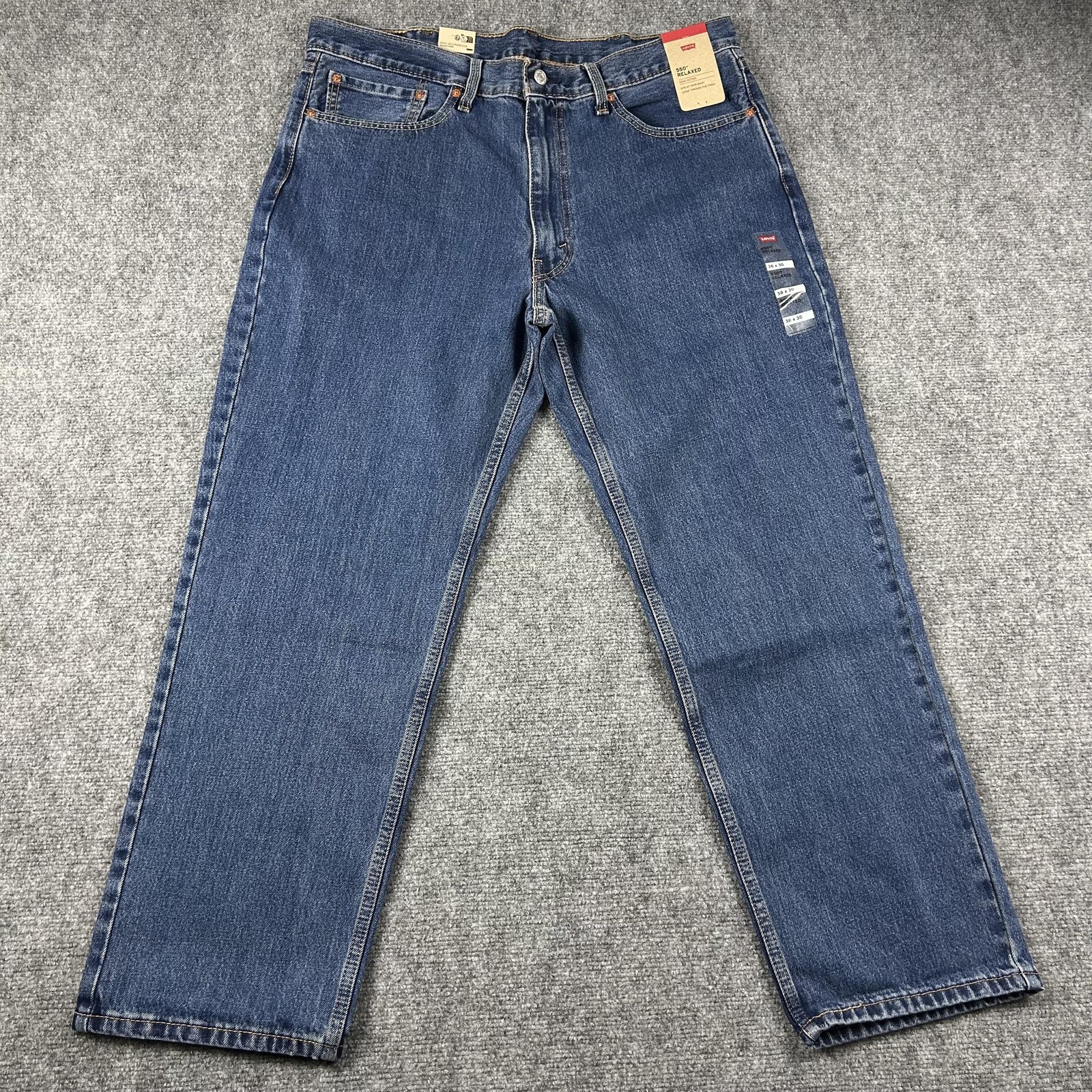 Levi's 550 Jeans Mens 38x30 Blue Relaxed Fit Tapered Medium Wash Denim