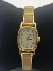 Vintage Timex BA CELL Gold Tone Case Quartz Analog Women's Watch New Battery