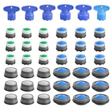 36 Pcs Faucet Aerator Set with 6 Keys - Replacement Inserts for M16.5, 18.5, 21.